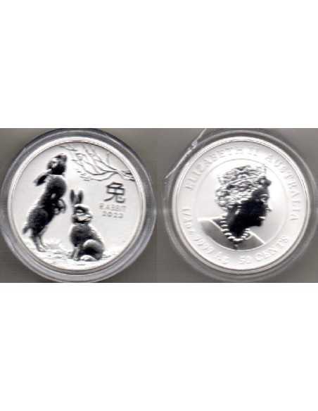 2023 Australia Conejo, año lunar 1/2 onza plata