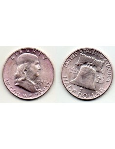 1953-D EEUU 1/2 DÓLAR de plata,