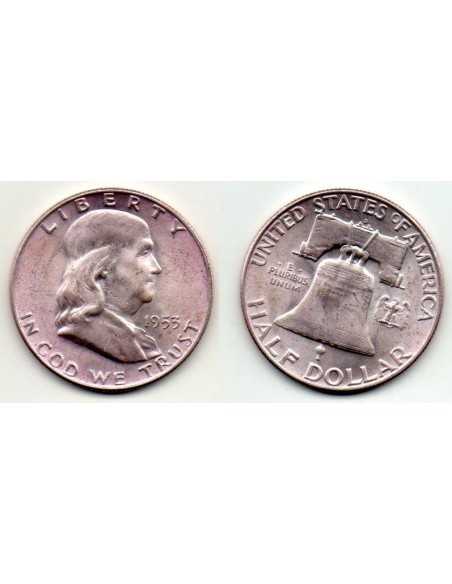 1953-D EEUU 1/2 DÓLAR de plata,