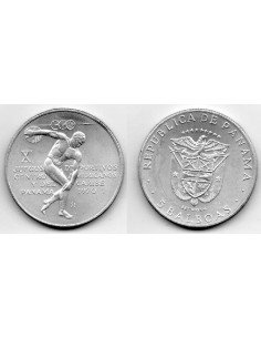 1970 REP. PANAMÁ - 5 BALBOAS DE PLATA
