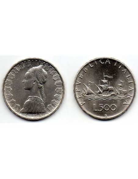 1965 Italia, 500 Liras - Moneda plata