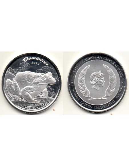 2022 Dominica 2 Dolares, onza Montain Chicken