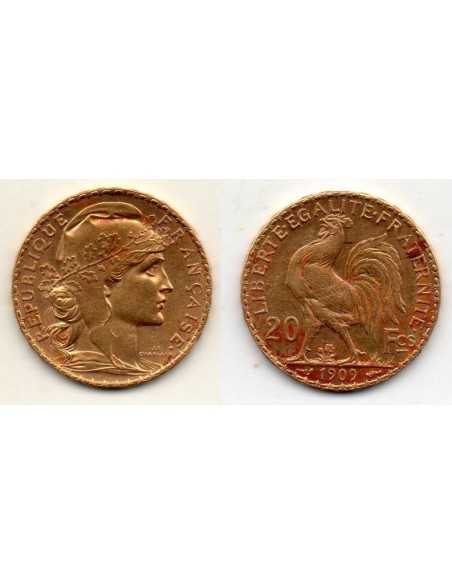 1909 Francia 20 Francos de oro - Marianne