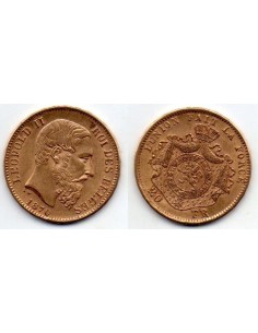 1870 Bélgica - Moneda Conmemorativa 20 Francs - Leopoldo...