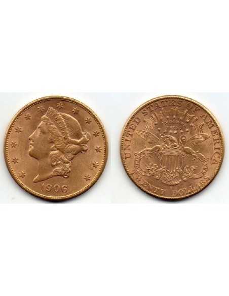 1906 S EEUU 20 Dolares oro Liberty Head-Double Eagle