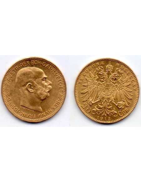 Moneda 20 Coronas Oro Austria 1915
