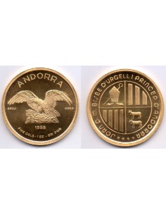 1988 Andorra 1 oz Gold Eagle - Proof