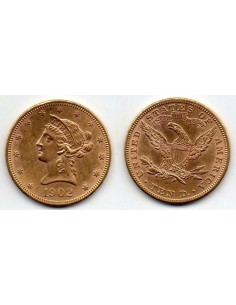 1902 EEUU 10 Dolares oro Liberty