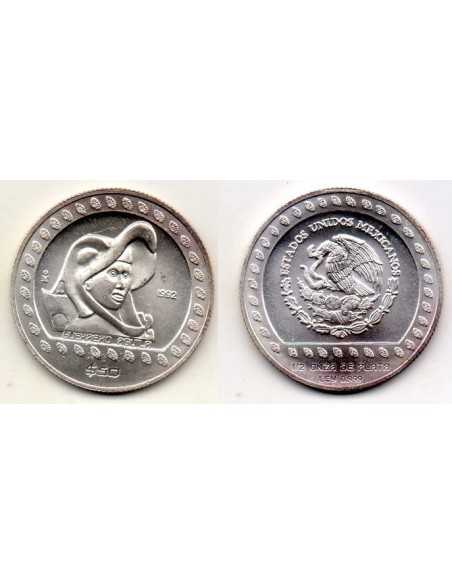1992 MEXICO - 1/2 ONZA TROY DE PLATA Guerrero Aguila