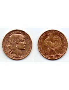 1908 Francia 20 Francos de oro - Marianne