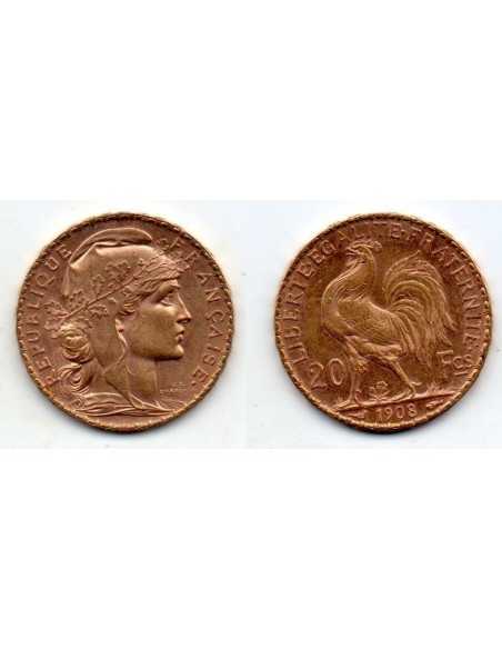 1908 Francia 20 Francos de oro - Marianne