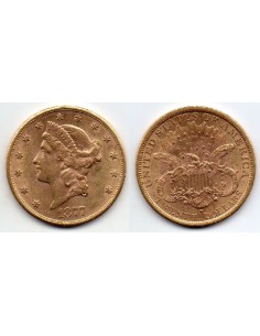 1877 S EEUU 20 Dolares oro Liberty Head-Double Eagle