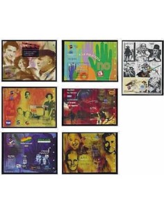 Año 2002 - 3944/50 Exposición Mundial de Filatelia Juvenil. España 2002- las 7 hojas-