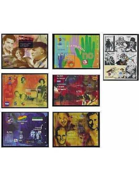 Año 2002 - 3944/50 Exposición Mundial de Filatelia Juvenil. España 2002- las 7 hojas-