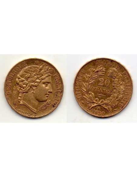 1850 Francia Moneda Conmemorativa 20 Francos Ceres