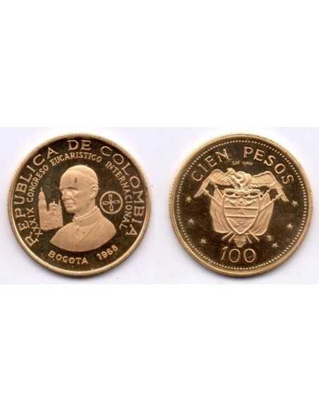 1968 Colombia 100 pesos International Eucharistic Congress