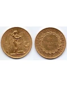 1886 A Francia Moneda Conmemorativa 100 Francos - Angel