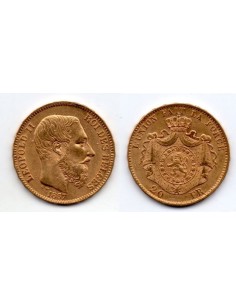 1867 Bélgica - Moneda Conmemorativa 20 Francs - Leopoldo...