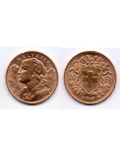 1913 Suiza 20 Francos oro - Vrenelli -