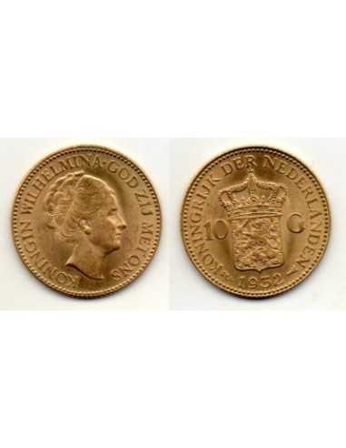1932 Holanda - 10 Gulden Oro