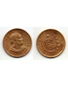 1907 Perú, Moneda Conmemorativa una Libra