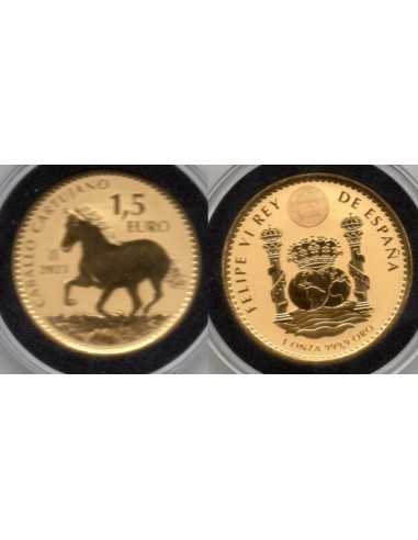 2023 - ESPAÑA - 1,5 EURO DE Oro , Caballo 1 Onz