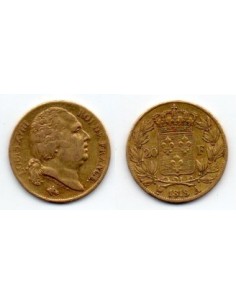 1818 A Francia Moneda Conmemorativa 20 Francos - Luis XVIII