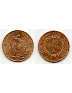 1886 A Francia Moneda Conmemorativa 20 Francos - Angel