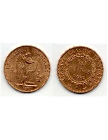 1886 A Francia Moneda Conmemorativa 20 Francos - Angel