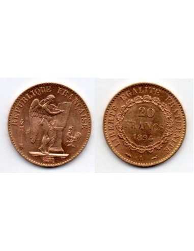 1894 A Francia Moneda Conmemorativa 20 Francos - Angel