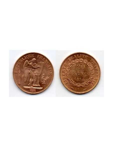 1894 A Francia Moneda Conmemorativa 20 Francos - Angel