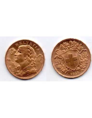 1926 Suiza 20 Francos oro - Vrenelli - Escasa
