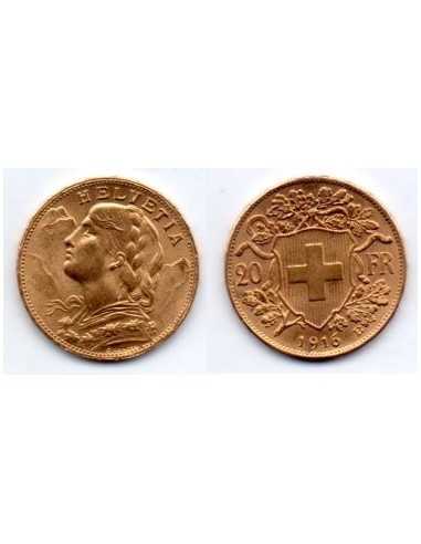 1916 Suiza 20 Francos oro - Vrenelli -