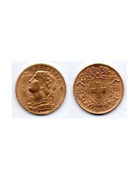 1916 Suiza 20 Francos oro - Vrenelli -