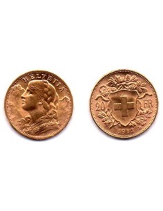 1912 Suiza 20 Francos oro - Vrenelli -