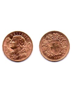 1902 Suiza 20 Francos oro - Vrenelli -