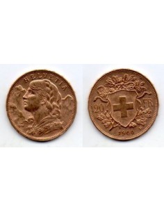 1900 Suiza 20 Francos oro - Vrenelli -