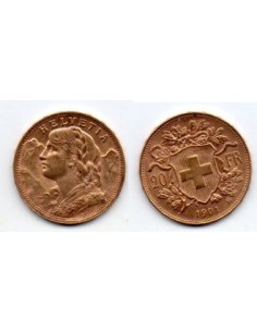 1901 Suiza 20 Francos oro - Vrenelli -