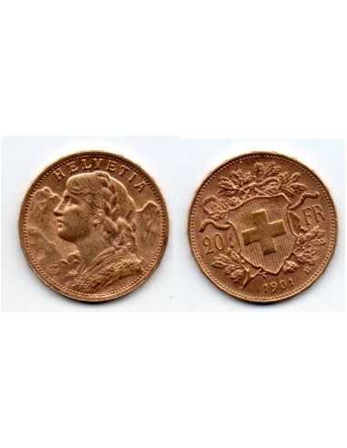 1901 Suiza 20 Francos oro - Vrenelli -