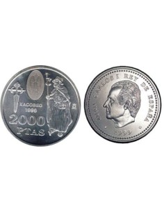 1999 - ESPAÑA - 2000 PESETAS DE PLATA JUAN CARLOS I