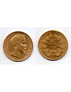 1852 A Francia Moneda Conmemorativa 20 Francos - Napoleón...