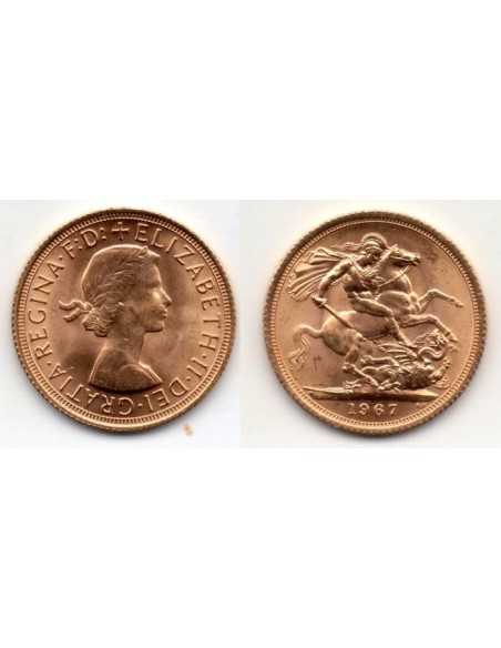 1967 Reino Unido, 1 Soberano oro / Isabel II