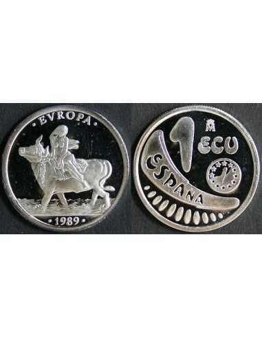 1989 - 1 - ECU de plata - EUROPA RAPTADA POR ZEUS