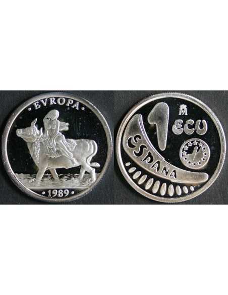1989 - 1 - ECU de plata - EUROPA RAPTADA POR ZEUS