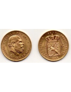 1875 Holanda - 10 Gulden Oro