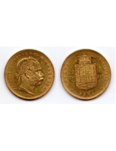 1872 - 20 Francs / 8 Forint - Ferenc József