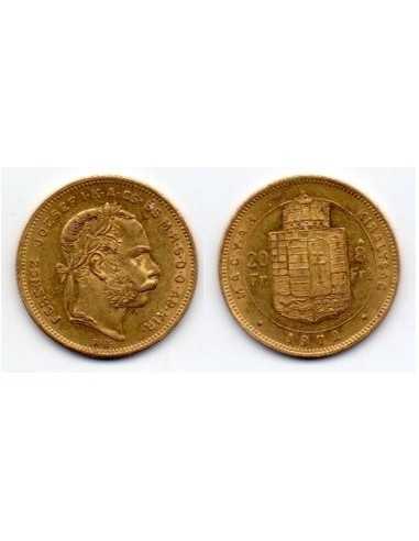 1872 - 20 Francs / 8 Forint - Ferenc József