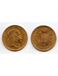 1875 - 20 Francs / 8 Forint - Ferenc József