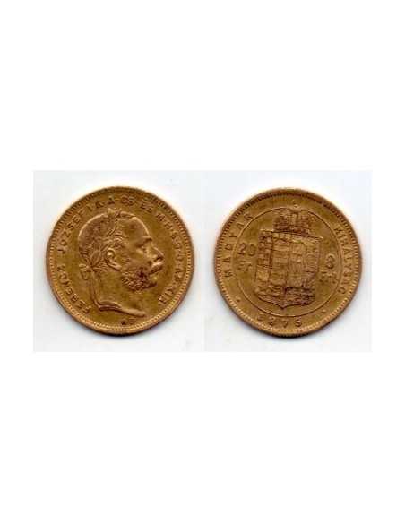 1875 - 20 Francs / 8 Forint - Ferenc József