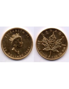2002 Canadá 50 Dolars oro, Onza Maple Leaf